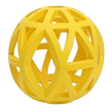Imagem de Marsrut Bola oca para cães, brinquedo de mastigar, rolo interativo de borracha de 12,5 cm para mastigar dentes resistentes à mordida, adequado para raças médias grandes em ambientes internos e