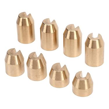 Imagem de Asixxsix 8 peças de pesos de raio de motocicleta de latão, kit de pesos de roda de motocicleta reutilizável para supermotor, esporte duplo, cruisers métricos, vintage, rodas raiadas (8 peças)