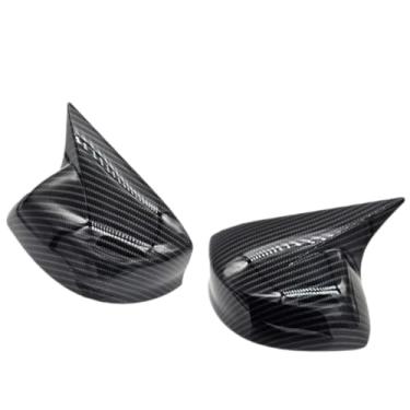 Imagem de Riloer Capa de espelho retrovisor, 1 par de tampa do espelho retrovisor do carro, substituição da carcaça do espelho retrovisor compatível com Honda Civic 9th 2015