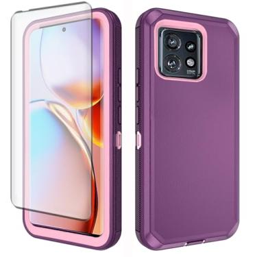 Imagem de Asuwish Capa de celular para Motorola Moto Edge 2023 capa de celular híbrida robusta à prova de choque rígida protetora à prova de quedas corpo inteiro acessórios móveis resistentes geração 4 mulheres