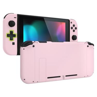 Imagem de eXtremeRate Conjunto completo personalizado para Nintendo Switch, placa traseira de console de substituição, caixa de controle portátil NS Joycon com botões para Nintendo Switch – Flores de cerejeira rosa