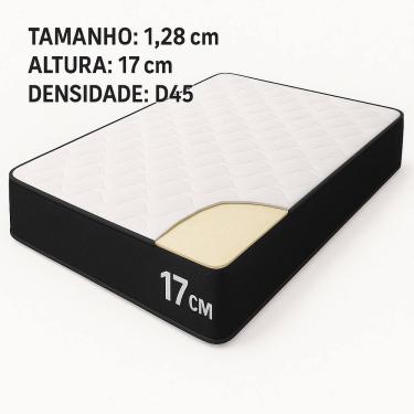 Imagem de Colchão Viúva  Espuma D45 Bordado 17x128x188