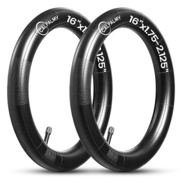 Imagem de Tubos internos de 40,6 cm x 4,8 cm (embalagem com 2) | Compatível com a maioria das bicicletas infantis de 16 polegadas como RoyalBaby, Schwinn, Dynacraft Magna e Titan – Feito de borracha butílica de