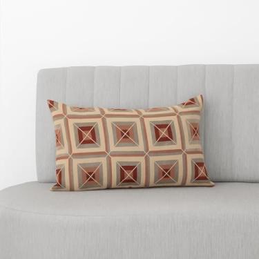 Imagem de Kit 2 Almofadas Decorativas com Enchimento 55x33 Dupla Face Jacquard para Sofá Poltrona com Zíper Vermelho