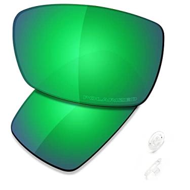 Imagem de SAUCER Lentes de reposição premium e protetores de nariz para óculos de sol Oakley Spike de alta definição - Verde jade polarizado