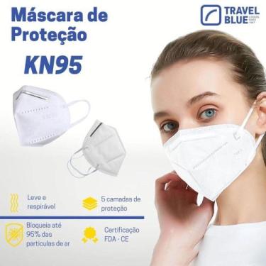Imagem de Kit 20 Máscaras KN95 Proteção Hospitalar - Máscara Descartável
