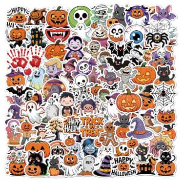 Imagem de 100 adesivos de Halloween, adesivos de fantasma de terror de vinil de festa de Halloween para crianças e adultos, lembrancinhas de festa de fim de ano para decoração de festa de aniversário de garrafa