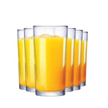 Imagem de Jogo de copos água suco long drink vidro 255ML 6pcs - Ruvolo