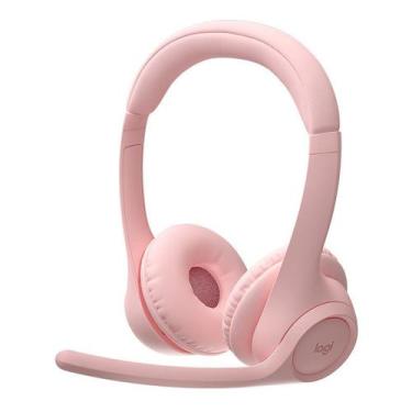 Imagem de Headset Sem Fio Logitech Zone 300 Bluetooth USB-C 981-001411, Rosa