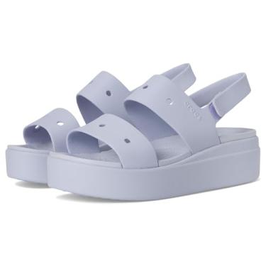 Imagem de Crocs Sandália feminina Brooklyn 4u Low Wedges, Lua roxa, 37