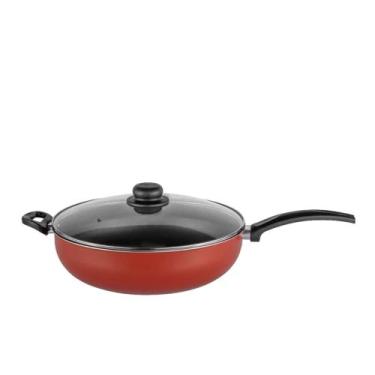 Imagem de Frigideira Antiaderante com tampa de vidro 32cm - Mais_Atacado