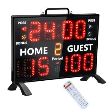 Imagem de LUCKY TIME Placar de basquete alimentado por bateria A30C11 Upgrade Grande 18,9 x 11,4
