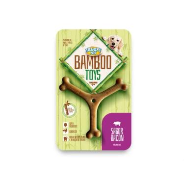 Imagem de Brinquedo Mordedor Cães Truqys Osso Bamboo Bacon Y Pequeno - TRUQYS PE
