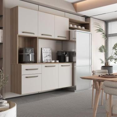 Imagem de Kit Completo De Armário Cozinha Clean Aéreo 6p P/apartamento - Metalac