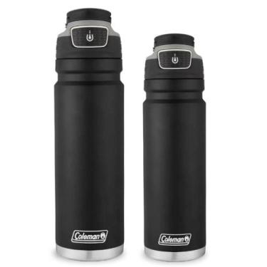 Imagem de Kit com 2 Garrafas Térmicas FreeFlow AUTOSEAL Preta 1,2L e 709ml Colem