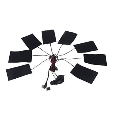 Imagem de Yctze DE AQUECIMENTO ELÉTRICO DE 8 EM-1 PODERADOS DE USB-Folha DE Aquecedor DE Fibra DE Carbono à Prova d'água Com 3 Configurações DE Temperatura para Roupas, Coletes, Luvas e Palmilhas