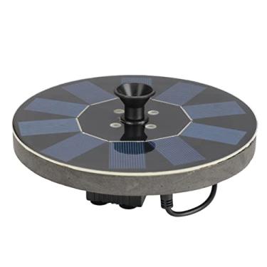 Imagem de Yctze Fonte Solar Bomba de água Flutuante 1.4W Com Luzes, Fonte de Paisagem Solar Redonda para Jardim, Lago, Decoração de Piscina, Preto