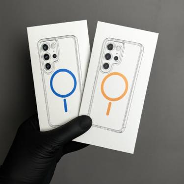 Imagem de Capa Ultra Slim Magnética Compativel Com Mag-saffe ¨Samsung Galaxy S24 ULTRA Transparente (ROSA)