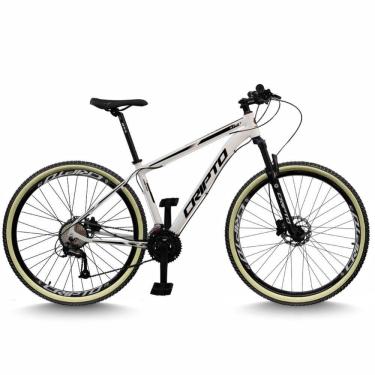 Imagem de Bicicleta Aro 29 Cripto 24 Marchas Freios Disco E Suspensão Pneu Bege - Branco/preto - 15" Branco/preto