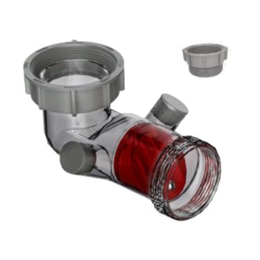 Imagem de Generic Acessórios de drenagem antirrefluxo para ralo de pia visível, antientupimento, com conector de porca e 2 portas de transbordamento para -louças, 50mm a 50mm