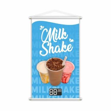 Imagem de Banner Milk Shake Bebida Gelada Sorveteria Preço Grande - Plimshop