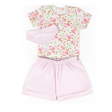Imagem de Conjunto de Body e Short Para Bebe Manga Curta Estampado Menina e Meni