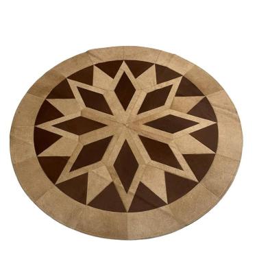 Imagem de Tapete Mandala Redondo 100% Couro 1,50M Diâmetro - Rd11