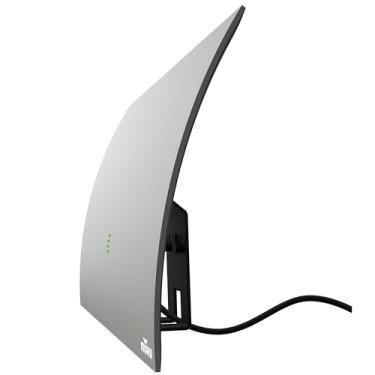 Imagem de Mohu Antena de TV interna amplificada Gateway Plus, indicador de sinal, alcance de 60 milhas, UHF VHF, multidirecional, 4K UHD, TV NEXTGEN - com suporte, cabo de 3 metros