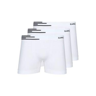 Imagem de Kit com 3 Cuecas Boxer Lupo 436-002, Branco, GG