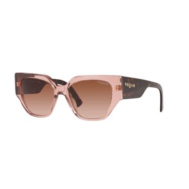 Imagem de Óculos de Sol Vogue Eyewear 0VO5409S 282813 Tam 52 / Rosa - Lentes Marrom Gradiente