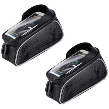 Imagem de KIT 2 peças à prova d'água para guidão de bicicleta, suporte para celu