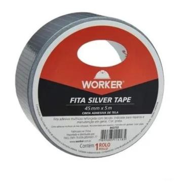 Imagem de Fita Adesiva Silver Tape Multiuso 45mmx5m Worker Original