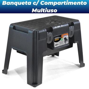 Imagem de Banqueta Mala Maleta c/ Compartimentos e Travas Aço Multiuso Manicure 