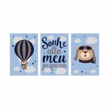 Imagem de Kit 3 Placas Quadros Decorativos Infantil P/ Bebê Kids - Fixa Personal