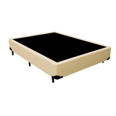 Imagem de Box Bege de Cama Casal Resistente Madeira - FácilPedido