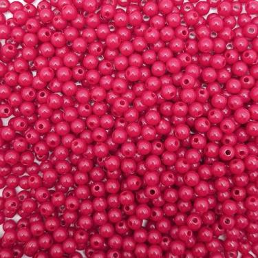 Imagem de Miçanga Passante Bola Lisa Plástico Vinho 6mm 100pçs 15g - Macall
