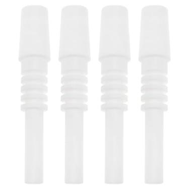 Imagem de AYLIFU Bocais de cerâmica Bocal Blaster Bocal de jateamento branco 1,57 × 0,39 polegadas para substituir bicos portáteis de remoção de ferrugem por máquinas de jateamento de areia, 4 peças