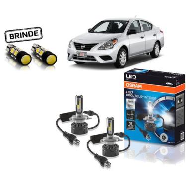 Imagem de Kit Lampada Led Osram Farol Versa 2016 2017 2018 2019