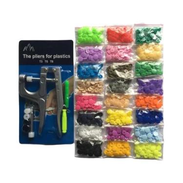 Imagem de Kit De Alicate Para Prensar Botões De Pressão Em Forma De U, Ferrament