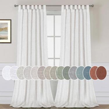 Imagem de Cortinas H.VERSAILTEX Linen Tab Top Solid para sala de estar