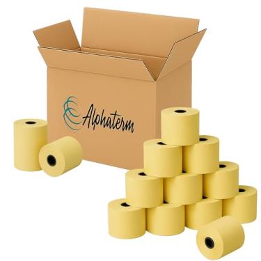 Imagem de Bobina Térmica 80x80 Pdv Cupom Impressão 16 Rolos Cor Amarelo Alphaterm