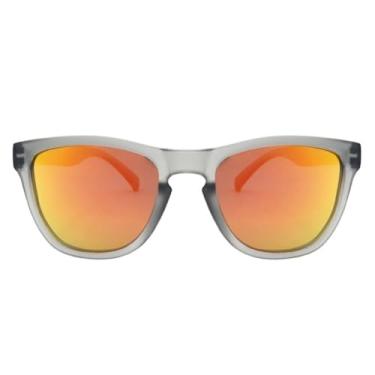 Imagem de Óculos de Sol Quadrado Polarizado Premium Modelo Flexível Clássico UV400 Unisex Feminino Masculino - Modelo Sevilha - Cacife Brand (Cinza Vermelho Espelhado)