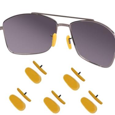Imagem de OOWLIT 5 pares de protetores de nariz amarelos compatíveis com óculos de sol Ray-Ban Aviator RB3025 3026 3030 3211 3362 3445 4175