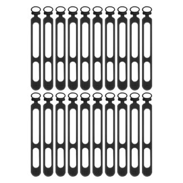 Imagem de Organizador de cordão de silicone, laços de cordão de silicone | Gravata elástica para do carregador,Organizador de s elásticos multiuso 20X, para agrupar e fixar fios de s