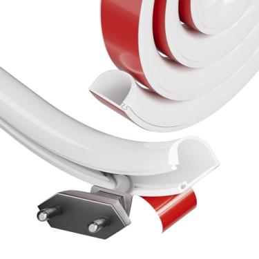 Imagem de Escondedor de parede de silicone para 1 cabo, capas de cabo de abertura lateral para fio na parede, pista de cabos autoadesivos, esconder fio de TV pequeno, mini cabo de TV flexível para TV montada na