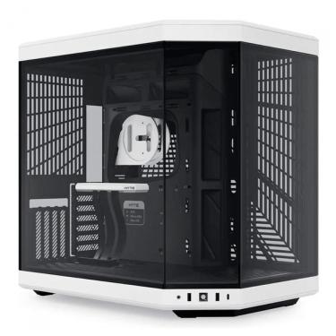 Imagem de Gabinete Gamer Aquário Hyte Y70 - Até 10 Fans - Cabo Riser Incluso - E-ATX - Preto e Branco