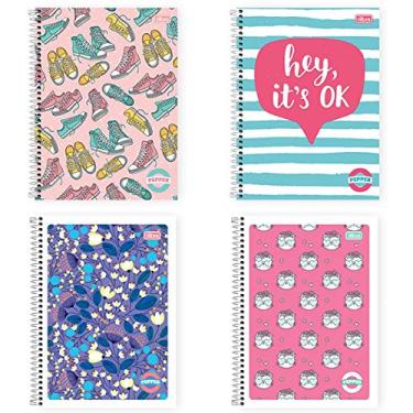Imagem de Caderno de 10 Matérias Capa Dura, Pacote com 4 Cadernos, 160 Folhas, Cores Sortidas, Tilibra, Modelo 15.981