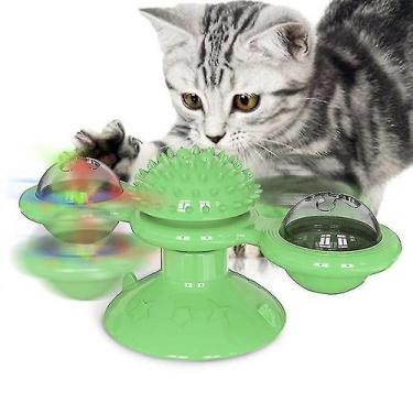 Imagem de Brinquedos para gatos brinquedos verdes girando para gatos - HUOGUO