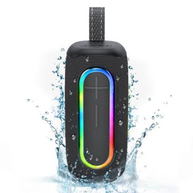 Imagem de Alto-falante Bluetooth AWEI Loud 40W com microfone IPX7, luz RGB imper