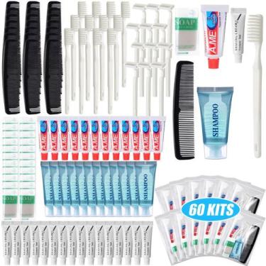 Imagem de Kit de higiene pessoal Ziliny 60 Set com bolsa reutilizável para homen